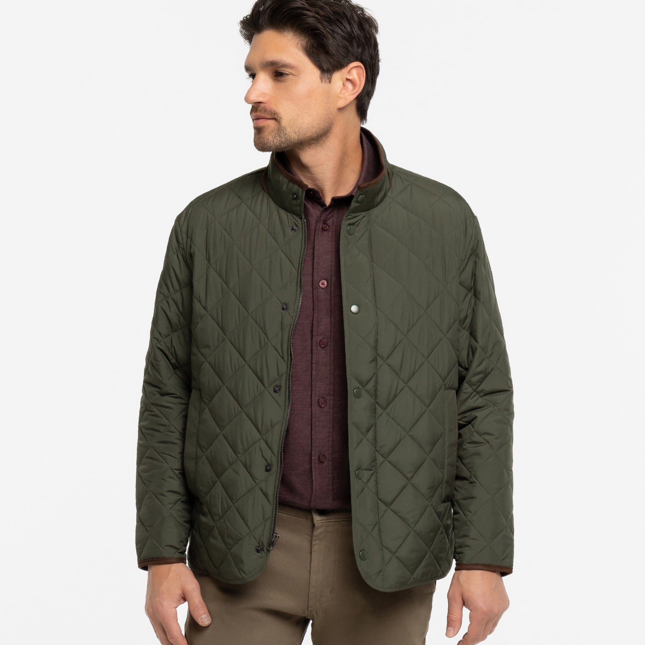 Army Green Quilted Jacket