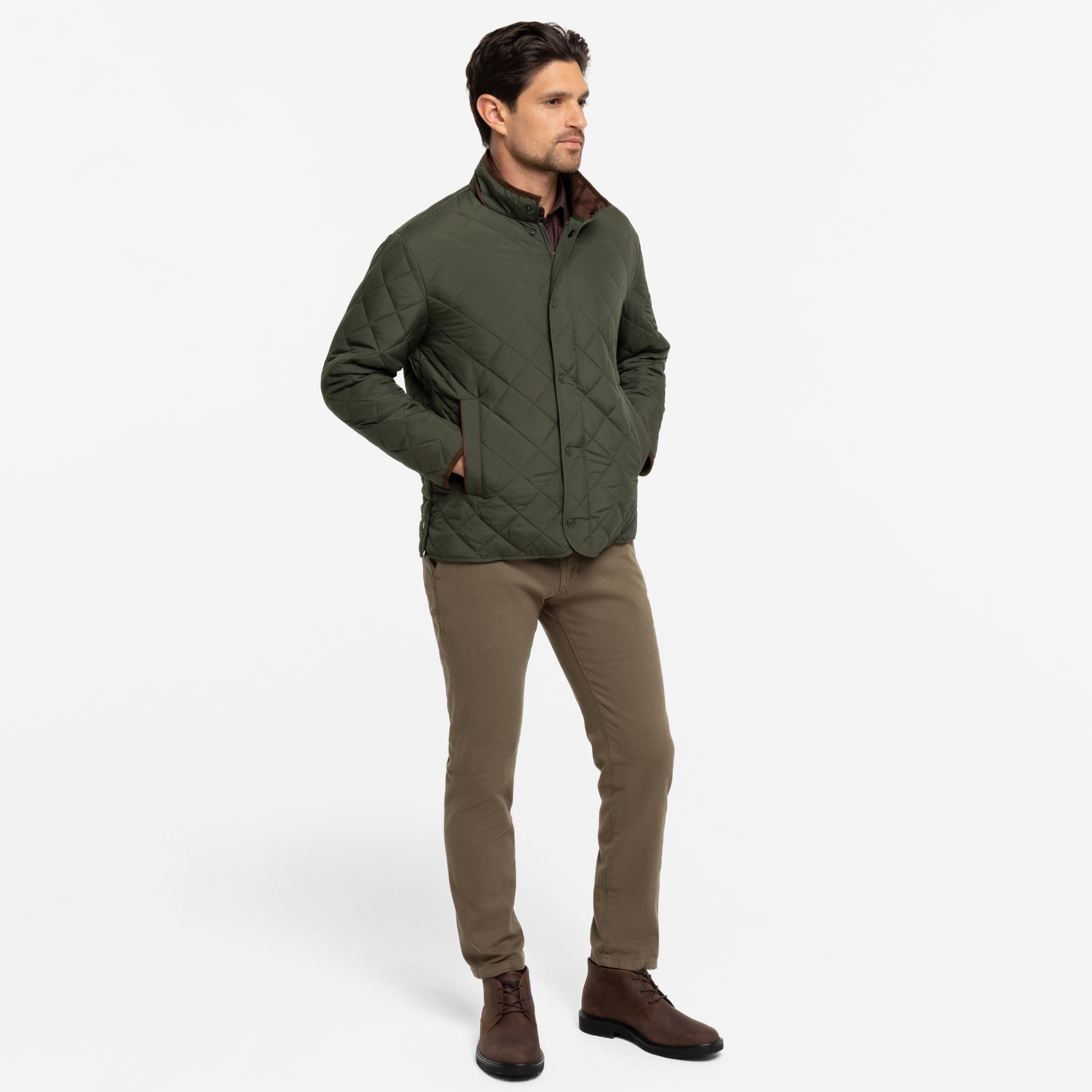 Army Green Quilted Jacket