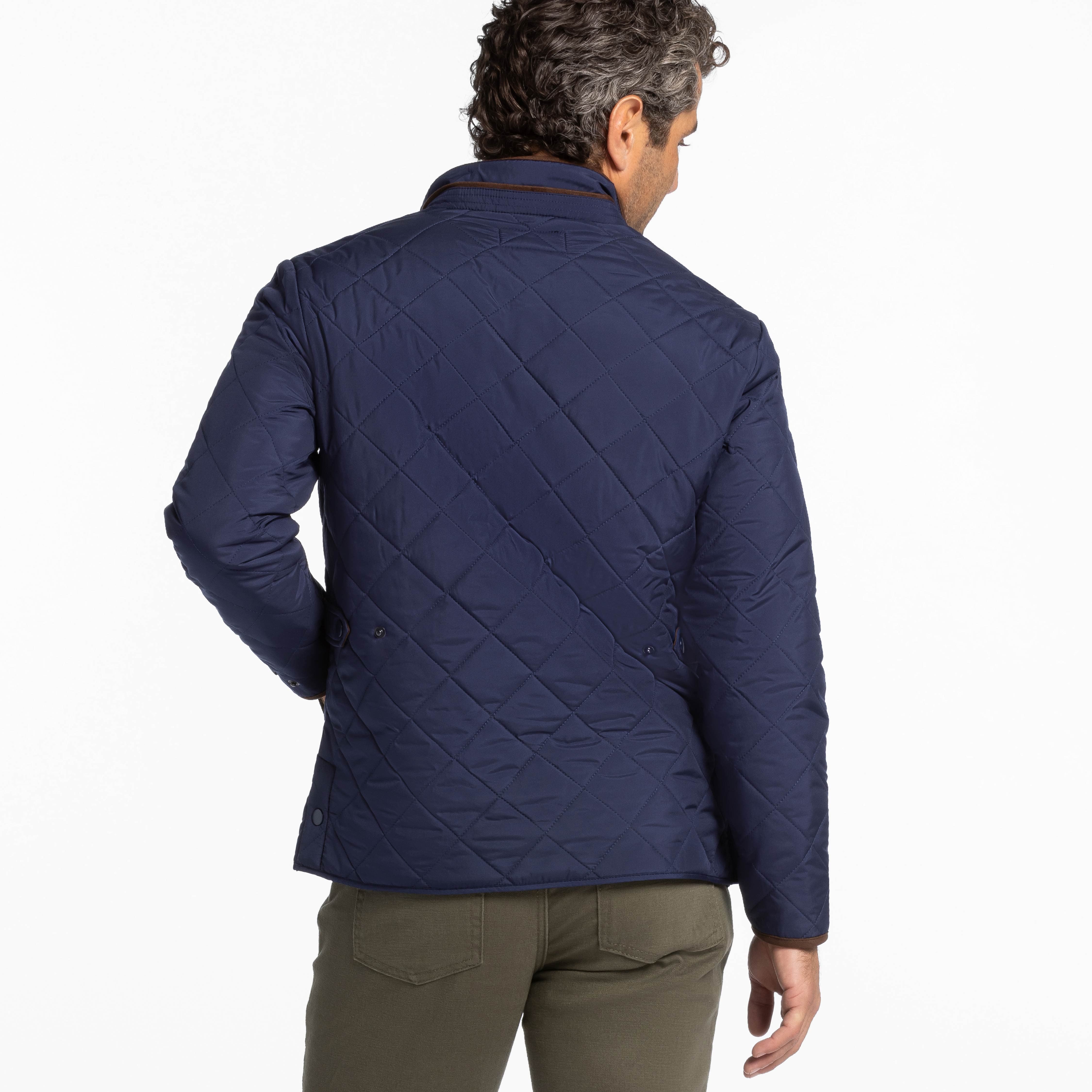 Navy Quilted Jacket