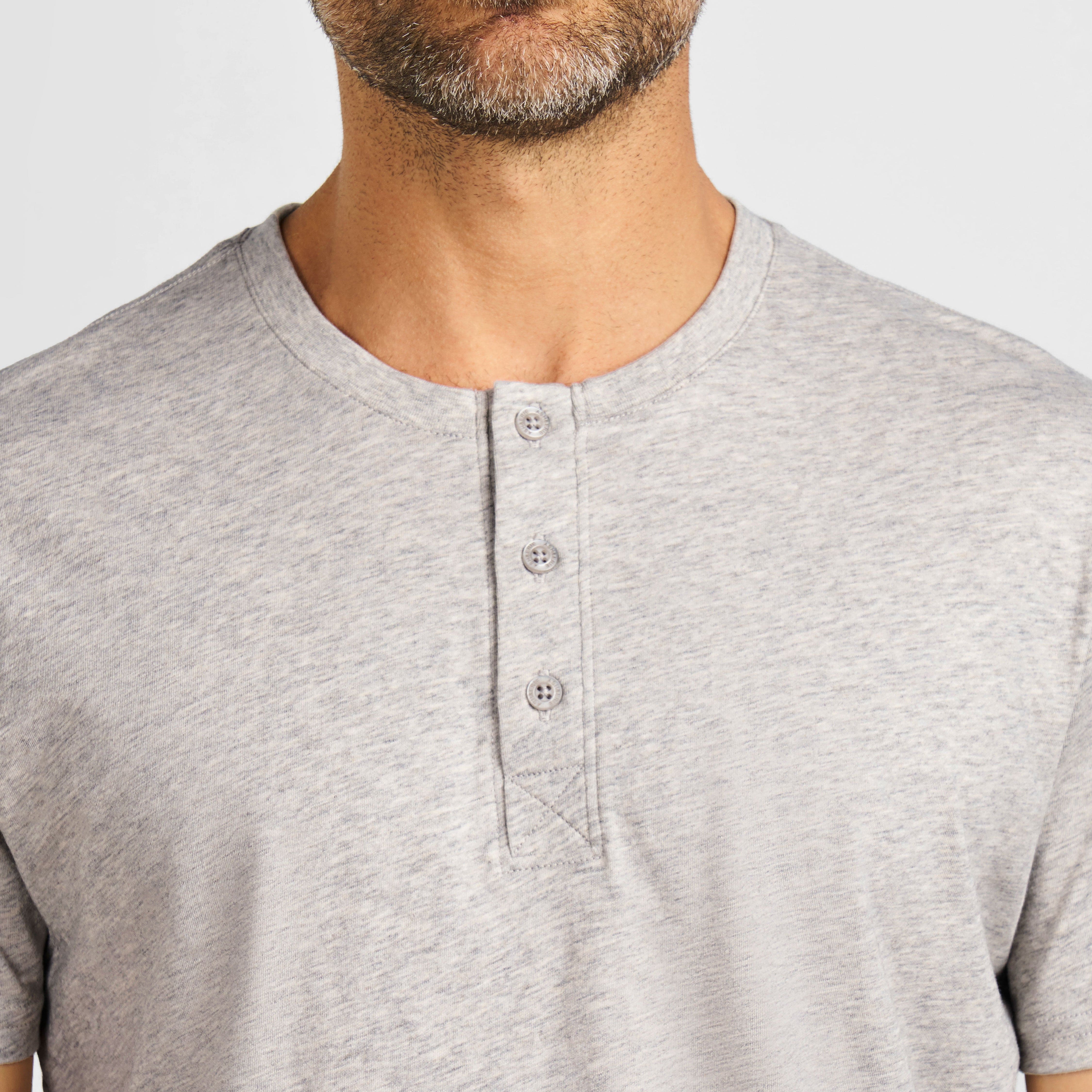 Pearl Melange Short Sleeve Henley