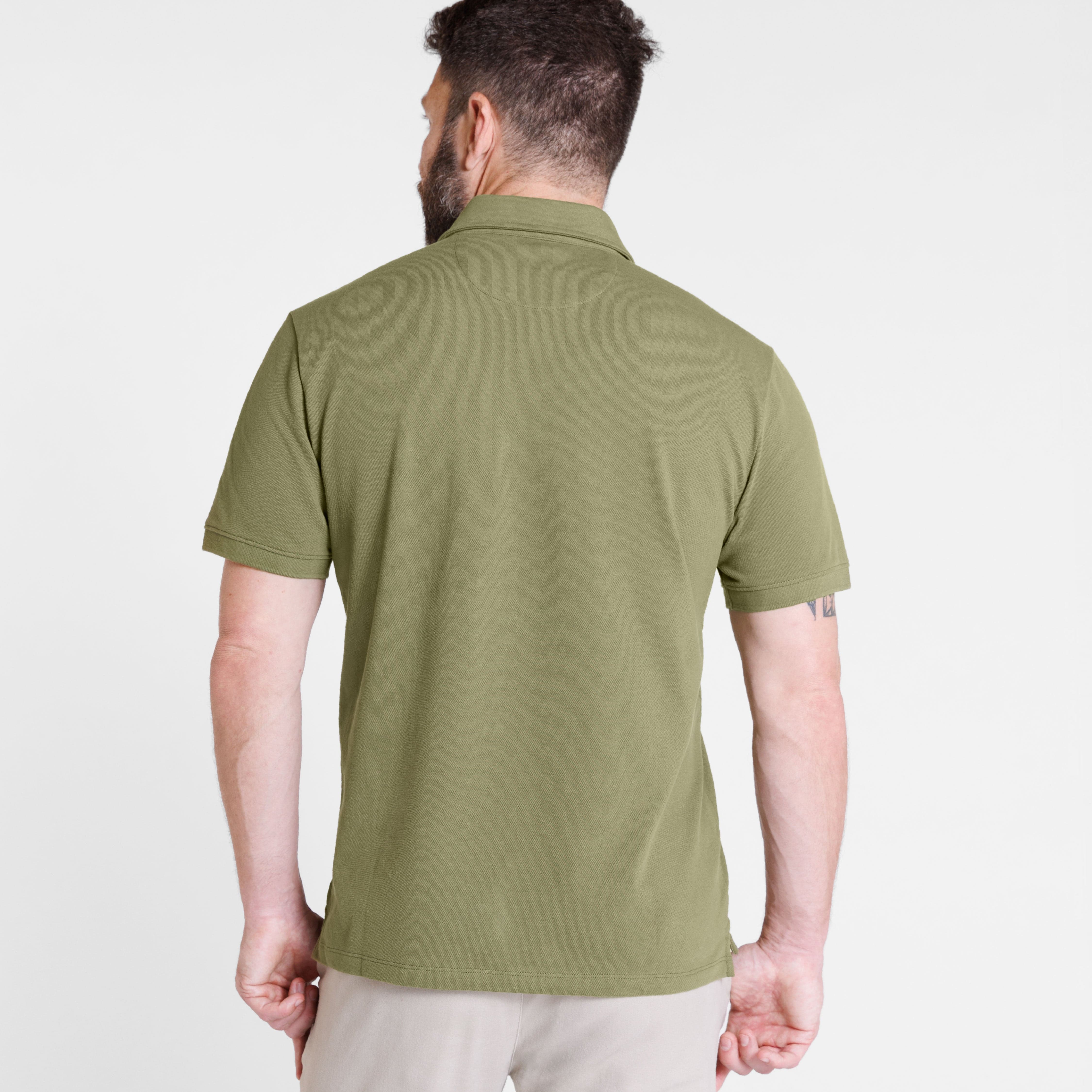 Army Green Pique Daily Polo