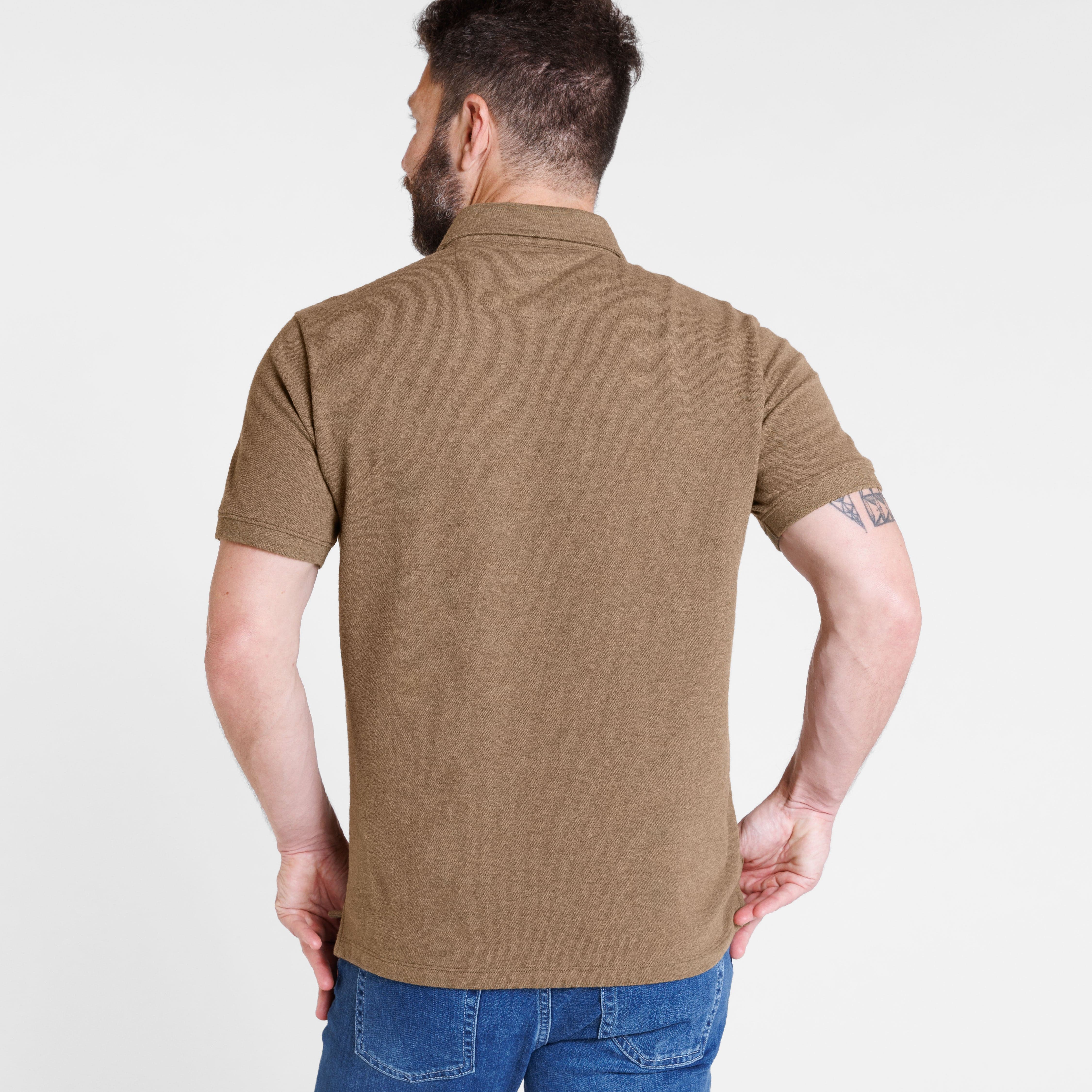 Heather Olive Pique Daily Polo
