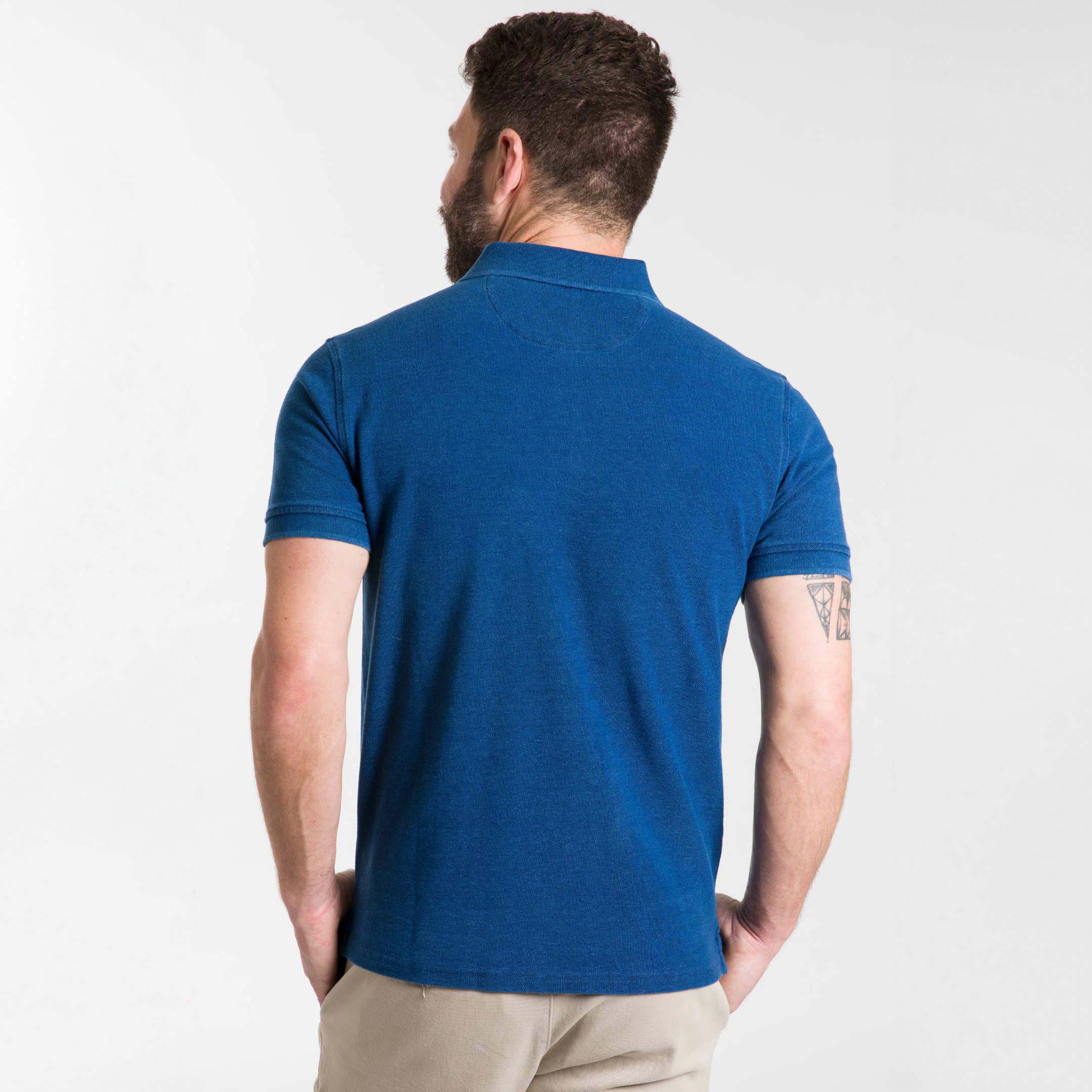 Indigo Dyed Pique Daily Polo