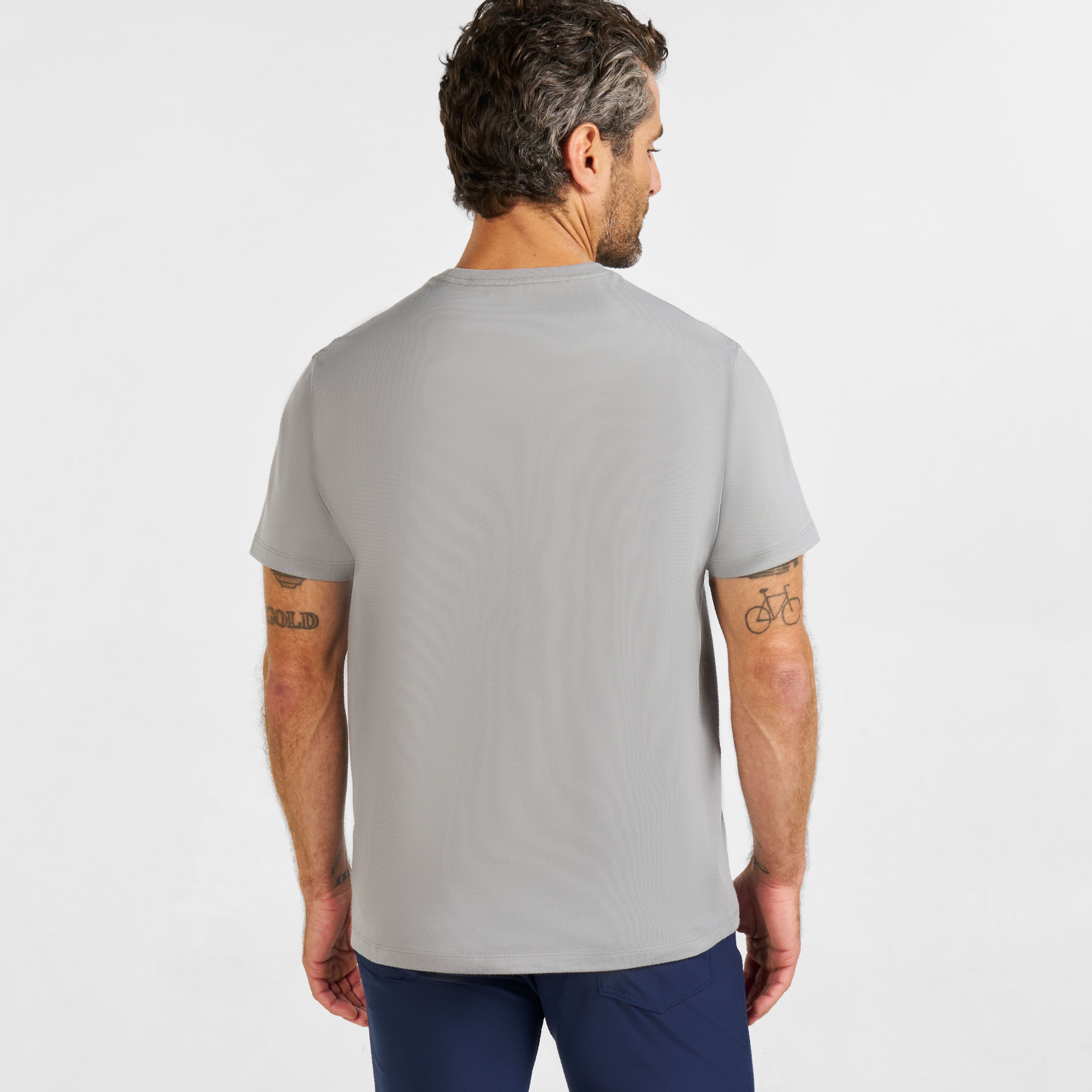 Grey Pima Cotton Crew Neck Tee