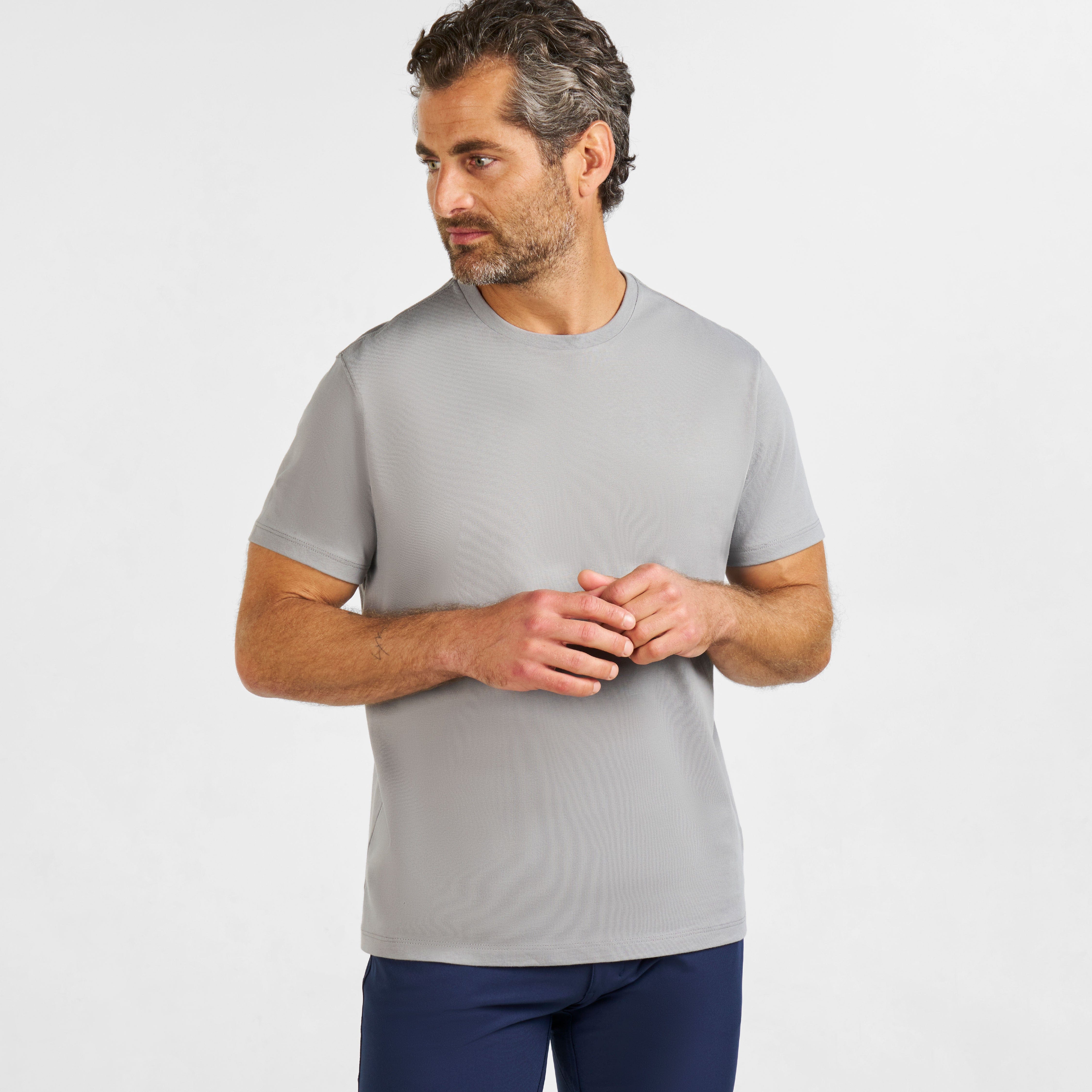 Grey Pima Cotton Crew Neck Tee