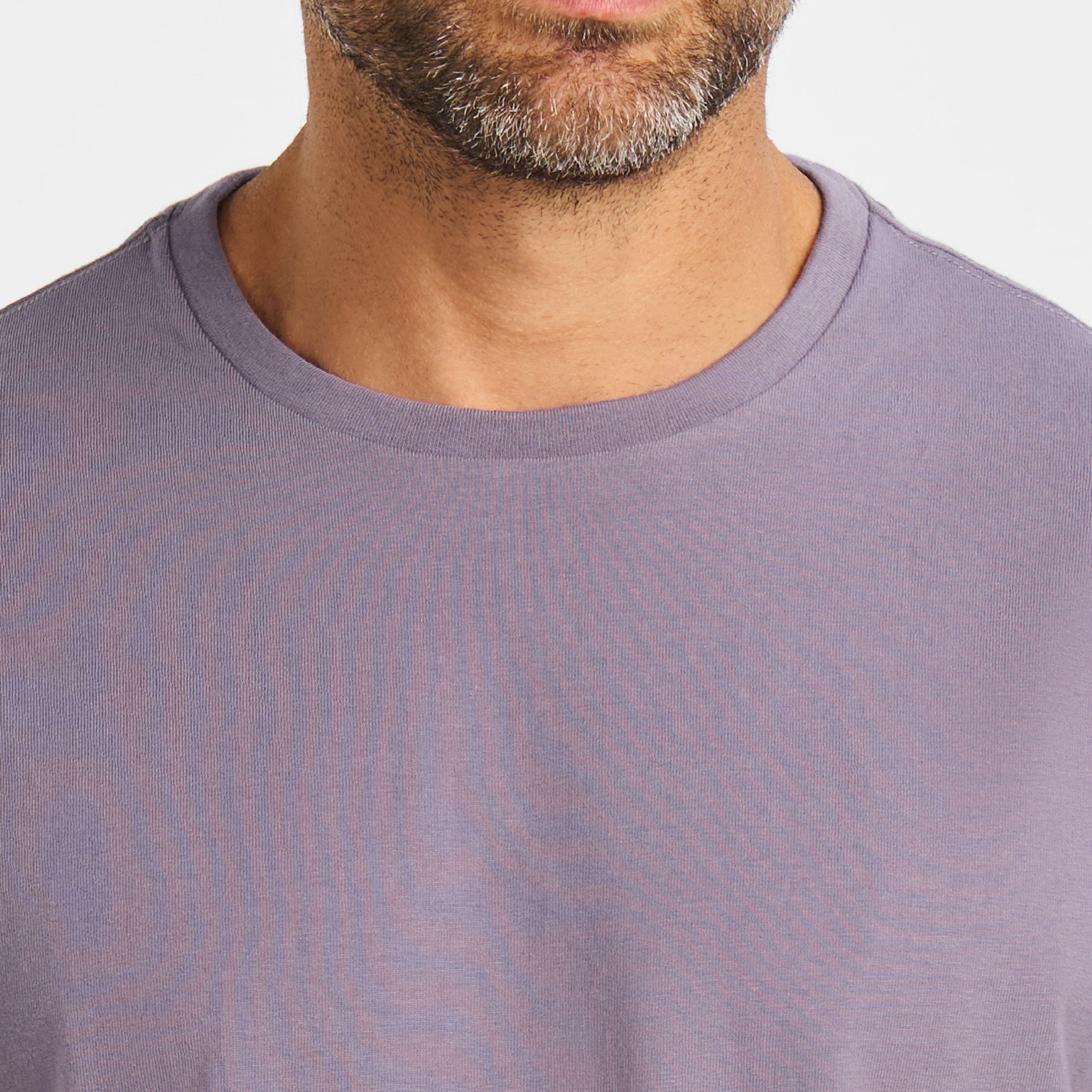 Lavender Pima Cotton Crew Neck Tee