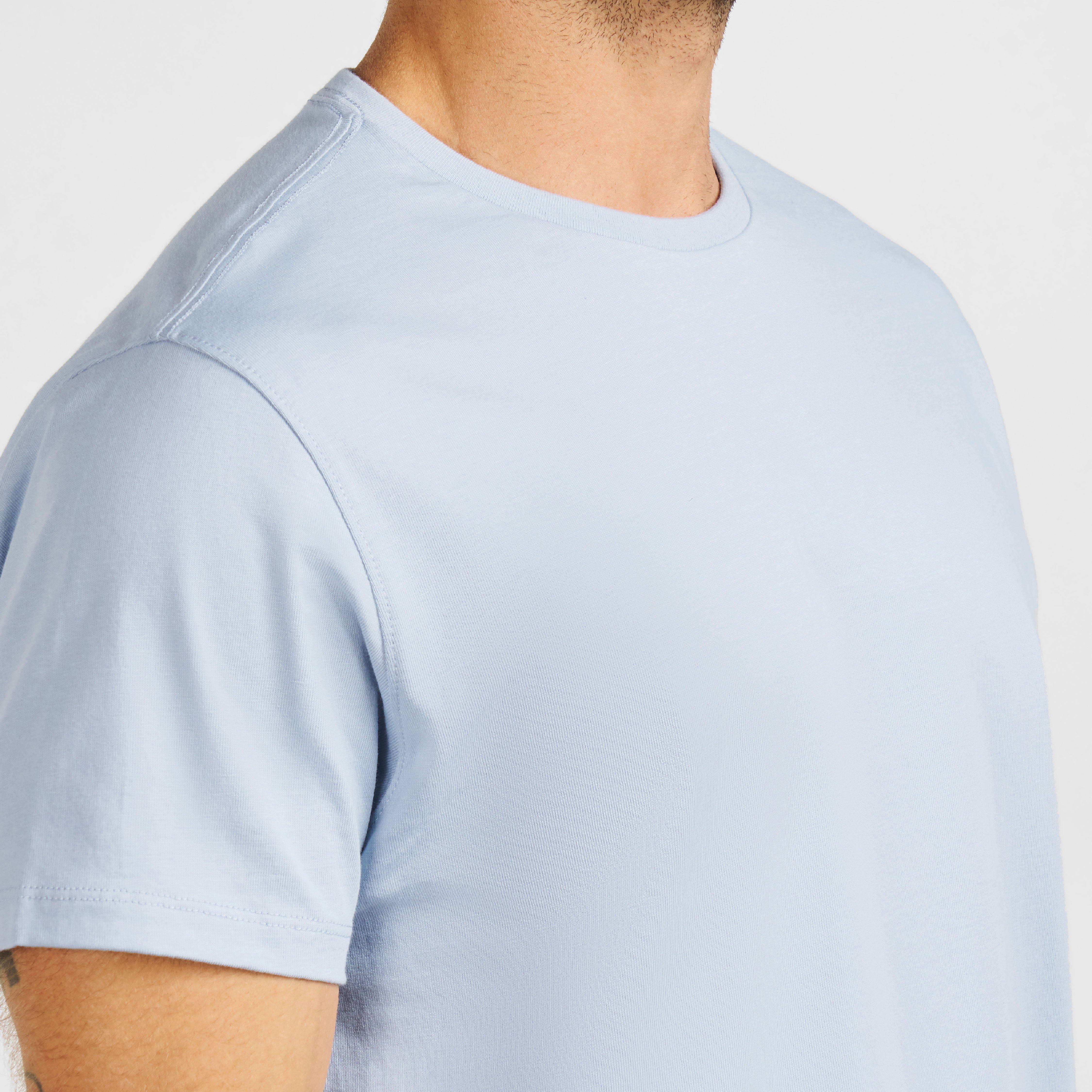 Mist Pima Cotton Crew Neck Tee