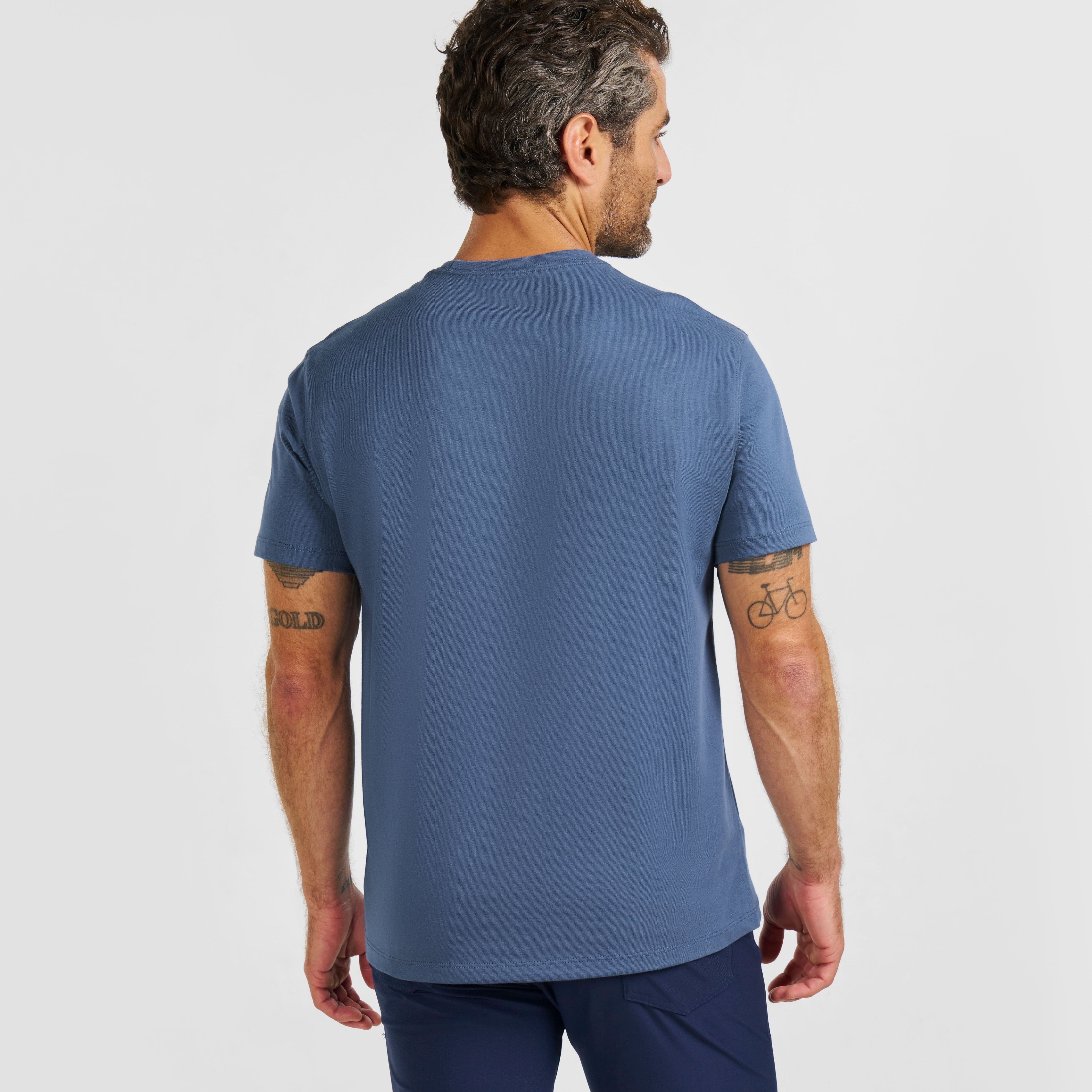 Slate Pima Cotton Crew Neck Tee