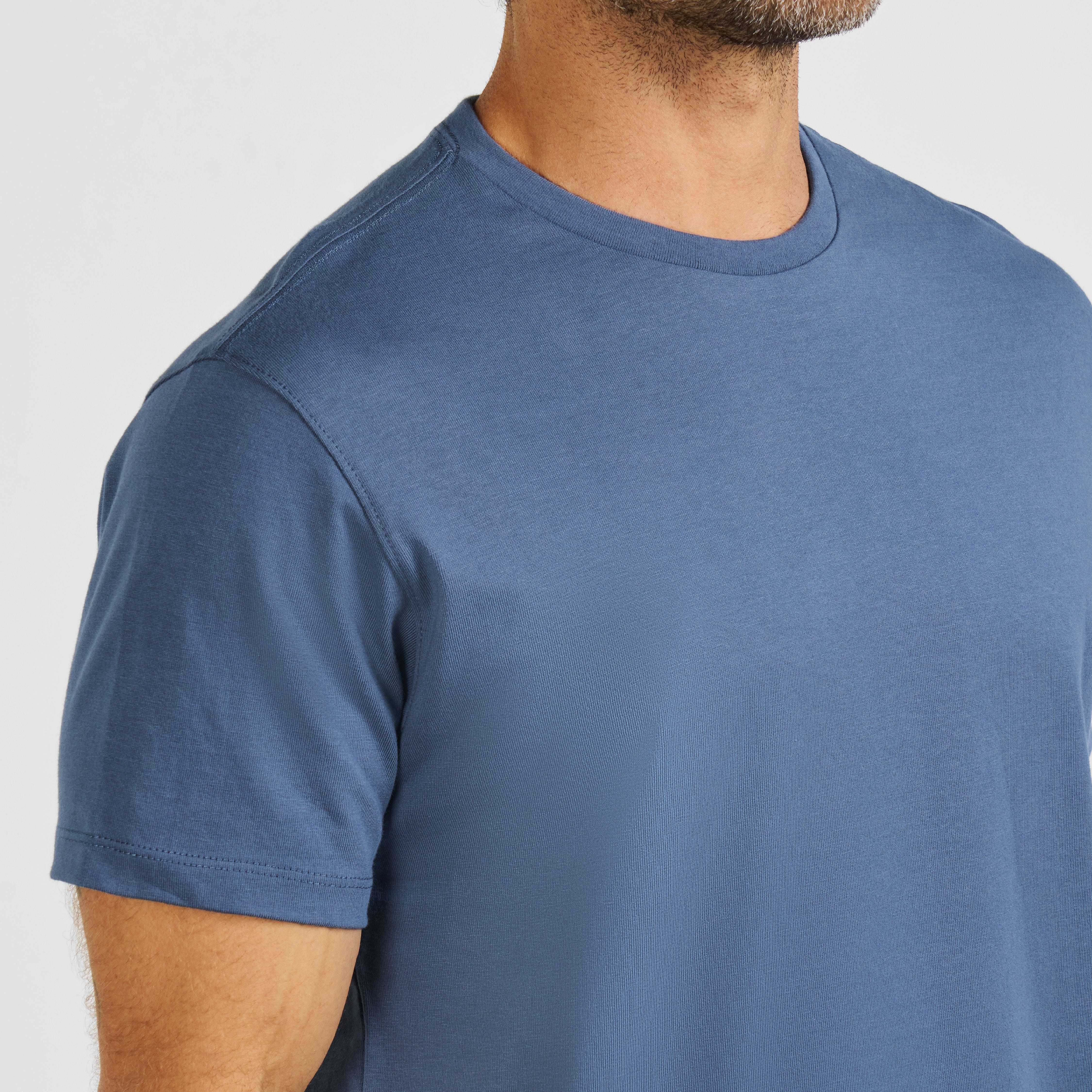 Slate Pima Cotton Crew Neck Tee