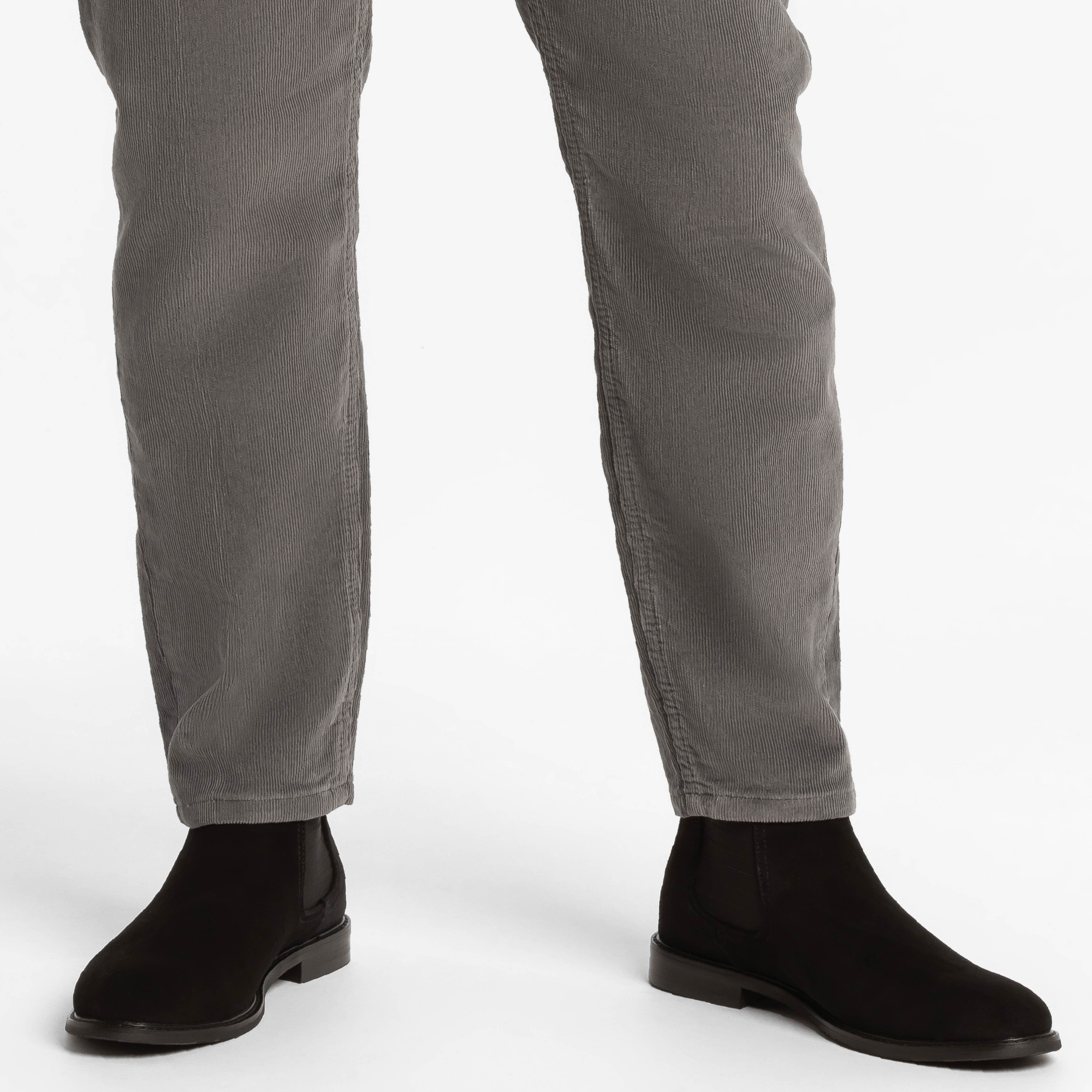 Grey Stretch Corduroy Pant