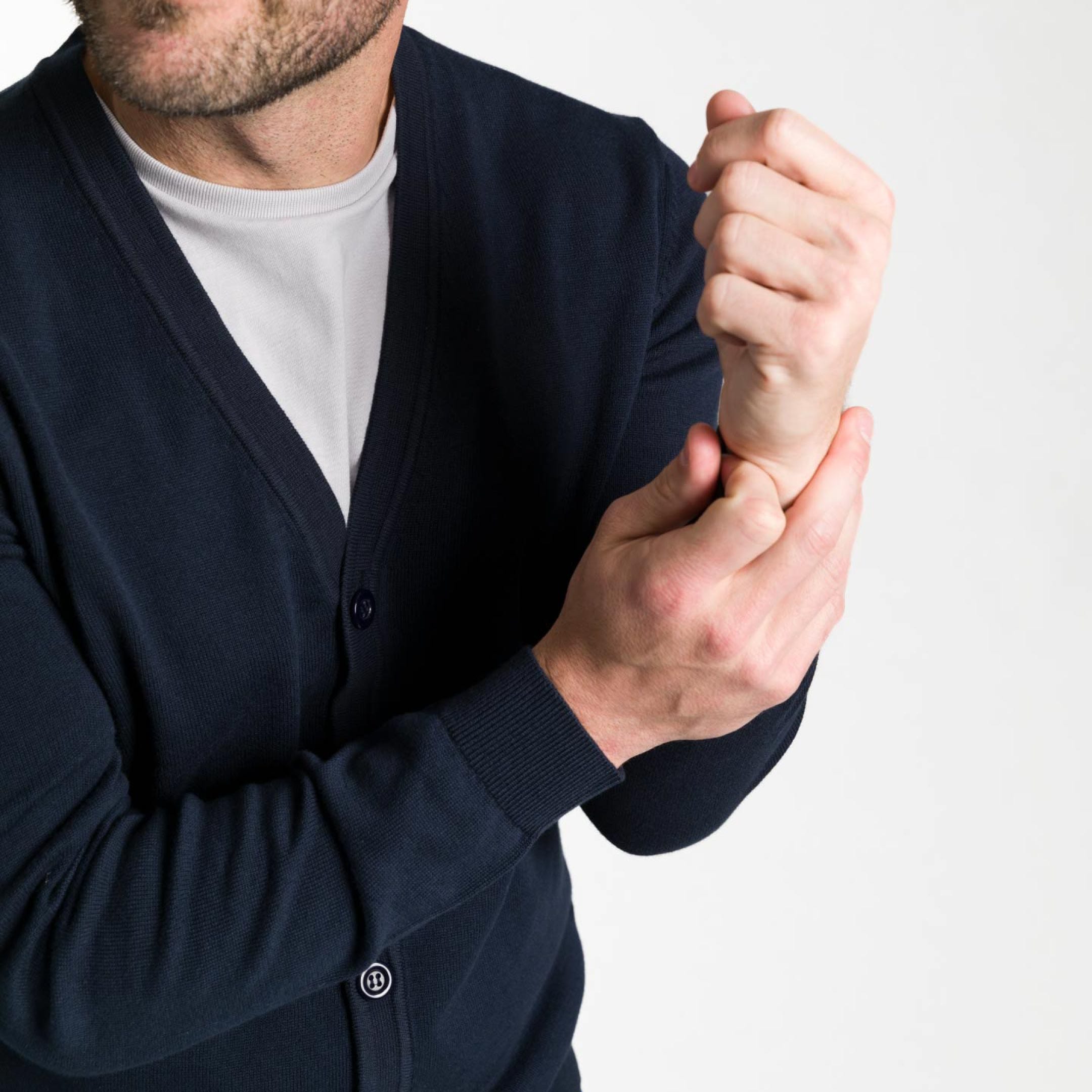 Navy Cardigan Sweater