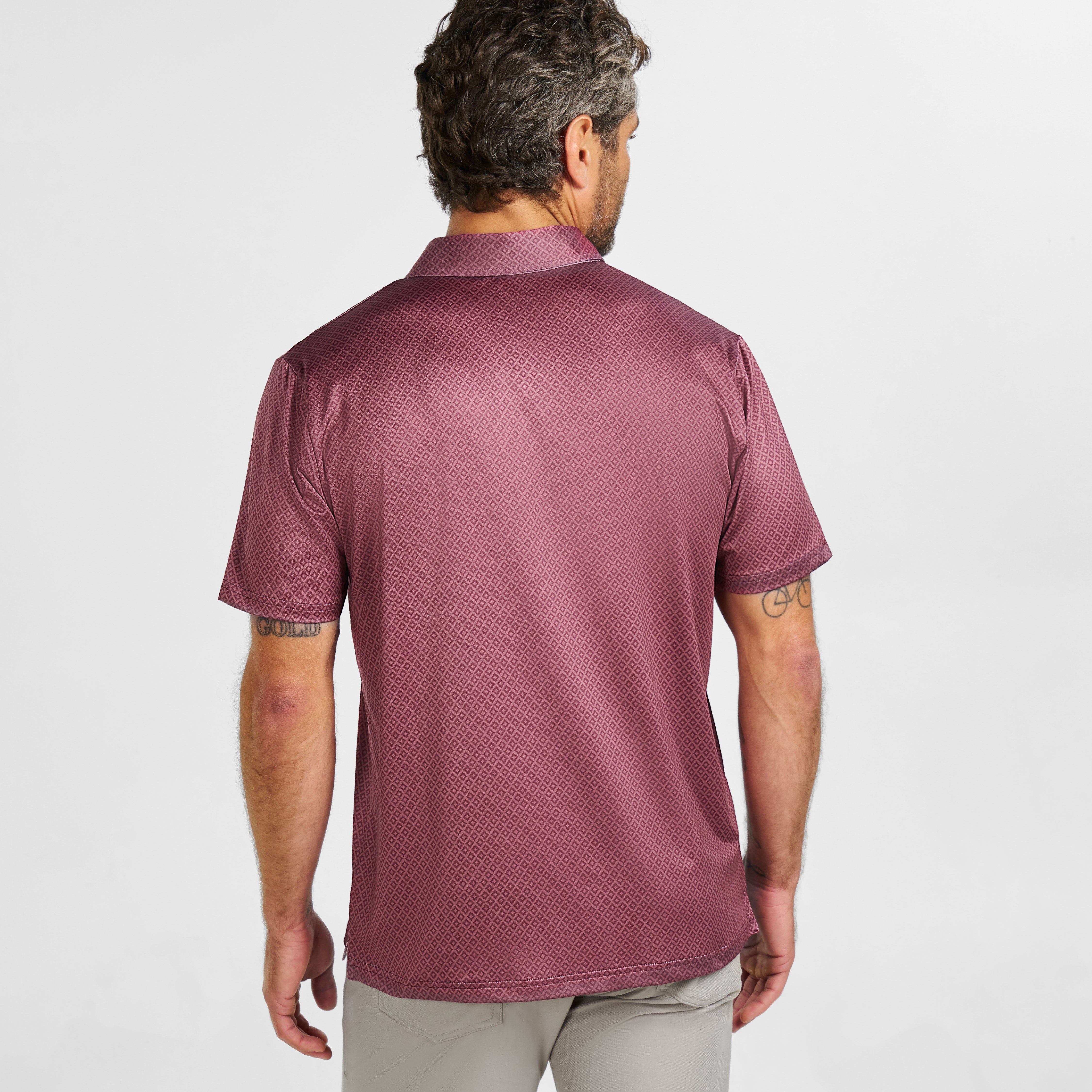 Burgundy Links Tech Polo