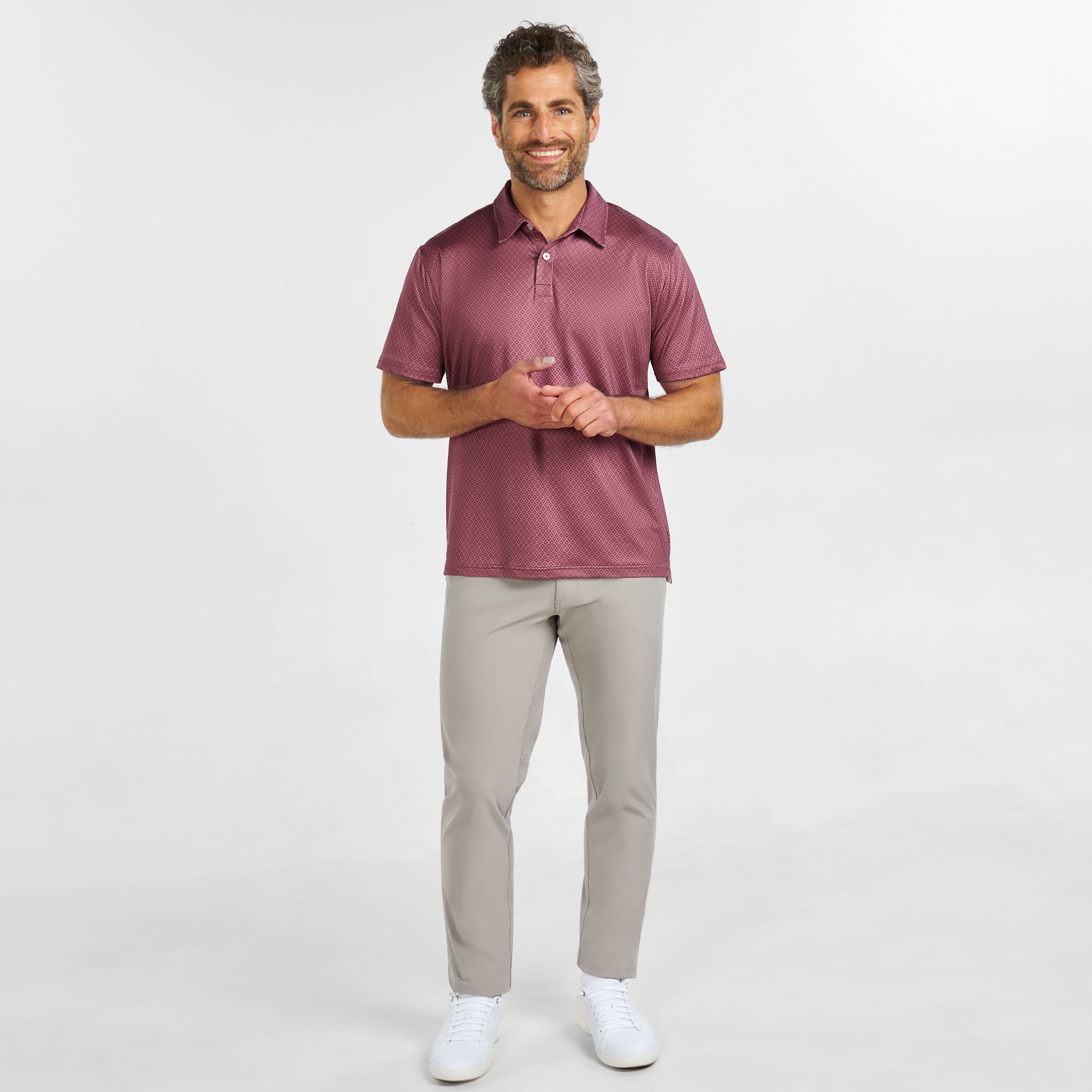 Burgundy Links Tech Polo